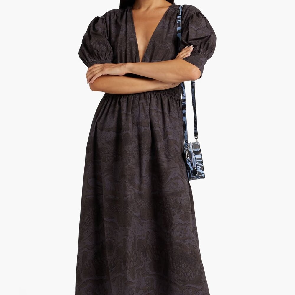 GANNI Organic Cotton Poplin Midi Dress New With Tags!